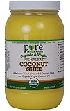 PRIMALFAT Coconut Ghee 15 oz, Virgin & Certified Organic - Pure Indian Foods(R) Brand