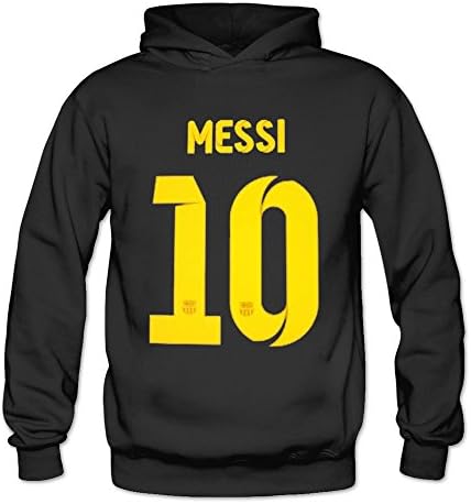 CAILING Women's Messi #10 Jersey Custom Sweatshirt Hoodie Black M