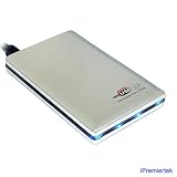 Light Up LED Aluminum USB 2.0 2.5 Inches Hard Drive Enclosure with Leatherette Case ipremiertek