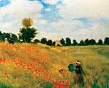 Monet - Poppy Field Art Poster PRINT Unknown 10x8