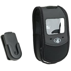 Body Glove Neoprene (Villus) Mobile Phone Case with Swivel Clip for Motorola i1000 Phones, Black