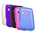 GTMax 5 Silicone Skin Soft Cover Case (Black + Clear + Hot Pink + Blue + Purple) for Sprint LG Optimus S LS670