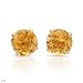 Stud Earrings With Genuine Citrines Made in Yellow Gold