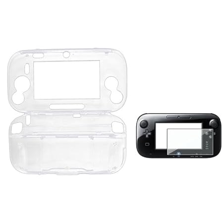 eForCity Clear Crystal Case with free Reusable Screen Protector Compatible with Nintendo Wii U