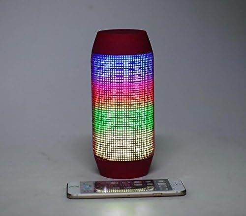 Shockproof Wireless Bluetooth Speaker with LED lights and NFC Pairing for Samsung Galaxy S5, S4, S3, Note 4, 3, Galaxy Tab Pro, S, 4, 3, 7.0, 8.0, 8.4, 10.1, 12.2 -Inch, Apple iPhone 6, 5s, 5c, 5, 4, 4S, iPad, 2, 3, 4, 5, iPad Air, Mini, Retina, Blackberry Z30, Z10, Q10, Q5, Asus Nexus 4, 5, 7, 10, HTC One V, X, M8, M7, Mini, Max, Motorola MOTO G, X, E, Droid, LG G2, G3, Sony Xperia, Nokia Lumia, icon, 521, 520, 920, 930, 1020, 1520 + More (Red)