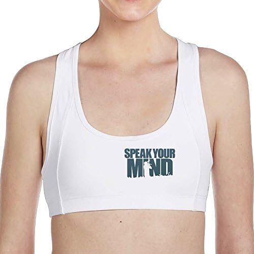 HYRONE Women's Funny Speak You Mind Sports Waistcoat Size L White