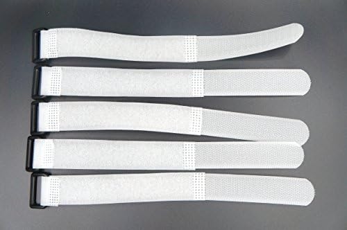 Colored Velcro Strap with Plastic Buckle (3/4" Wide By 8" Long) (White)