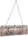 SONDRA ROBERTS NEW YORK Elongated Snake Leather Clutch