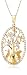 10k Two-Tone Gold Tree of Life Pendant (.005 cttw, J Color, I2 Clarity), 18" w/ Diamond Accent