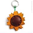 GIRASOLE - Sunflower Italian Leather Key Chain