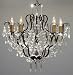 New! Tole Wrought Iron & Crystal Chandelier H22 x W21
