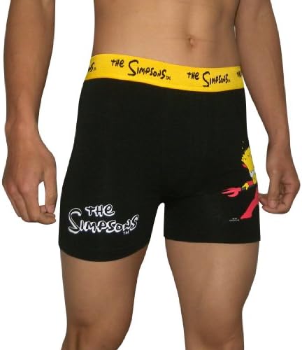 (Pack Of 2)The Simpsons Finest Mens Fit Boxer Shorts Medium Multicolor