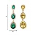EleQueen Women's Gold-tone Austrian Crystal Teardrop Pear Shape 2.5 Inch Long Earrings