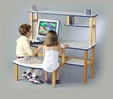 Wild Zoo B/D wht/wht-wz Grade School Buddy Kids Desk