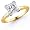 18k Yellow Gold 1.50 Carat Princess Cut Solitaire Diamond Engagement Ring - (G-H;SI1-2) Size 5