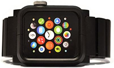 Apple Watch Protective Aluminum Case with Band 38 mm by Soul Cole Ultra Light Wrist Band Watch Band with butterfly metal clasp for all Apple Watch Models 38mm SILVER
