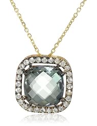 Kalan by Suzanne Kalan Green Envy Topaz Cushion Cut Necklace