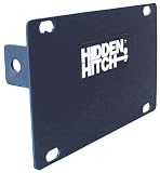 Hidden Hitch Front Mounted Hitch Accessory Black License Plate Adapter (fits 2 Receiver Hitch)