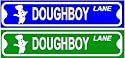 DOUGHBOY LANE cook bake street sign