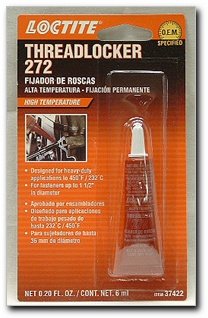 Loctite 272 Threadlocker Red High Temp/High Strength 6 ml.