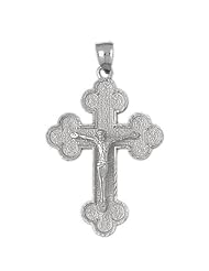 Clevereves 14K White Gold Pendant Cross 8.2 - Gram(s)