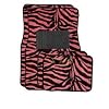A Set of 4 Universal Fit Animal Print Carpet Floor Mats for Cars / Truck - Pink Zebra