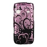 Black Swirls Hard Case Snap On Faceplate Cover For Samsung Replenish M580
