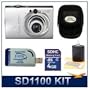 Canon Powershot SD1100 Digital Camera (Silver) - Best Selling Super-Savings Bundle