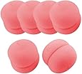 uxcell&reg; 6 Pcs Pink Sponge Ball Hair Styler Curler Roller for Lady