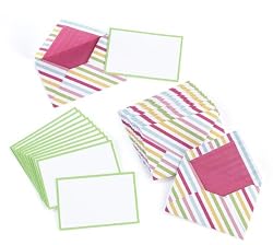 Martha Stewart Crafts Modern Festive Striped Card and Envelope Set