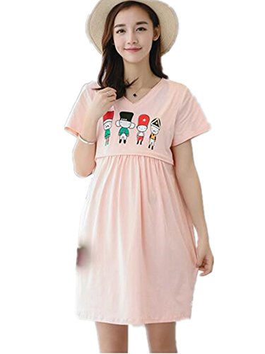 【TPGROWIN】 マタニティ ウェア 授乳服 ワンピース 授乳口付き エレガント 出産 外出着 妊婦服 授乳 楽ちん プリント 全3色