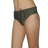 Body Glove Ladies Soft & Smooth Surf Dri-Fit Swim Bikini Bottom - Quick Dry - Dark Green (Size: L)