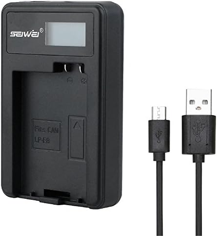 SEIWEI LP-E8,LPE8 USB Rapid Battery Charger with LCD Screen for Canon EOS 550D,EOS 600D,EOS 700D,EOS 650D