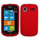 Red Silicone Skin / Case / Cover for Samsung Focus / SGH-I917