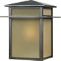 Quoizel NI8409IB Nichols Wall Lantern with Etched Amber Glass, Imperial Bronze, 10-1/2-Inch Medium