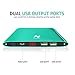 Keluoer Ultra Slim 20000 mah Dual USB External Mobile Battery Pack for Smartphones - Green