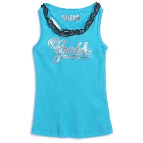 Guess Girls 2-6x Tie Back Tank With Foil