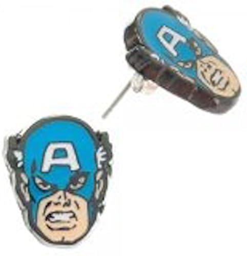 New Marvel Captain America Enamel Stud Earrings