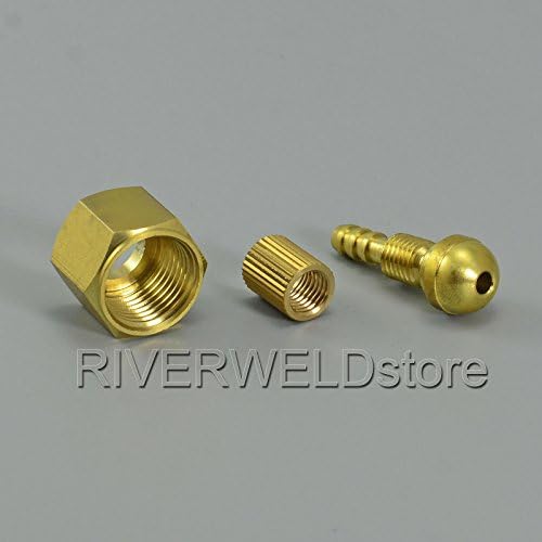 RIVERWELDTIG Welding Torch Fitting Connector Adapter (5/8-18'')