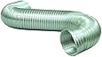 Deflecto Aluminum Duct, Semi Ridgid, Flexible, 6" x 8', Silver (A068/4-A)