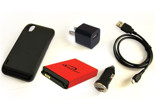 AceSoft 3900mAh Extended Life Battery+Back Cover+AC/USB 