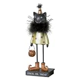Grasslands Road Pretty Kitty Trick or Treat Figurine, 3-1/2 by 2-3/4 by 12-1/4-Inch, Metallic