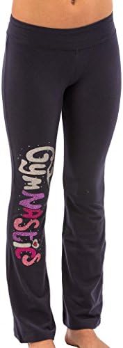 Lizatards Sparkle Design Gymnastics Pants in Navy - Big Girls Large (14-16)
