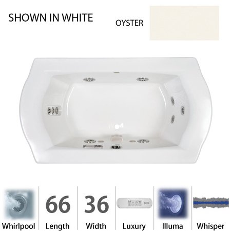 Jacuzzi Salerno Collection Whirlpool SAL6636-WCR-4IW-Y