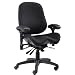 BodyBilt J2502 Black Fabric High Back Thoracic Support Task Ergonomic Chair with Arms, 22" Length x 21.50" Width Backrest, 23" Width Seat, Grade 3 Comfortek