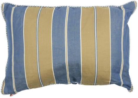 At Home with Marieke,Cushion cover Mattress Stripe blue Khaki - 20" x 28" Pillow Cover - Mattress Stripe Rectangle (Pillow / cushion fillers available)