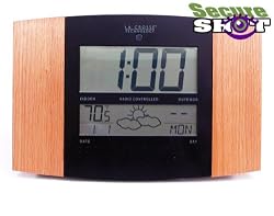 New! Cordless Atomic Clock Nanny Cam with Black N White Camera and DVR Built In