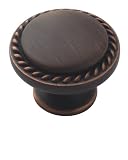 Amerock BP53001-ORB Allison Rope Knob 1-1/4-Inch Diameter, Oil Rubbed Bronze