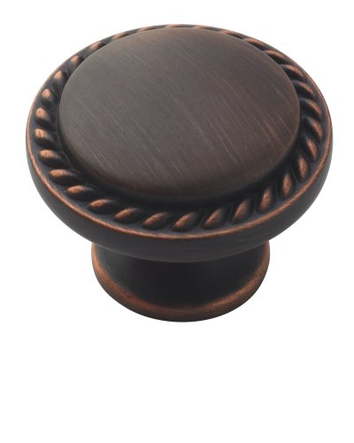Amerock BP53001-ORB Allison Rope Knob 1-1/4-Inch Diameter, Oil Rubbed Bronze