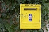 IMAGE OF Wallmonkeys Peel and Stick Wall Decals - Yellow French Post Box - 60